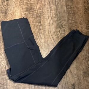 Fabletics Women's Sleek Black Leggings Pockets Medium PureLuxe